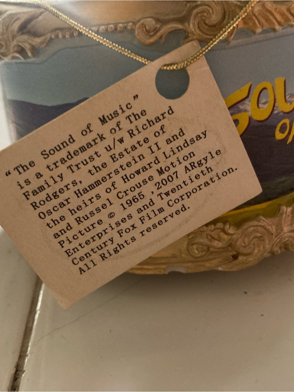 The Sound of Music Branded Snow Globe - White & Gold Accents - Picture 5 of 13